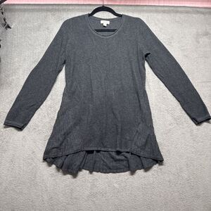 Women’s Long Sleeved Crew Neck Cotton Blend Sweater Size Medium Gray Style & Co.